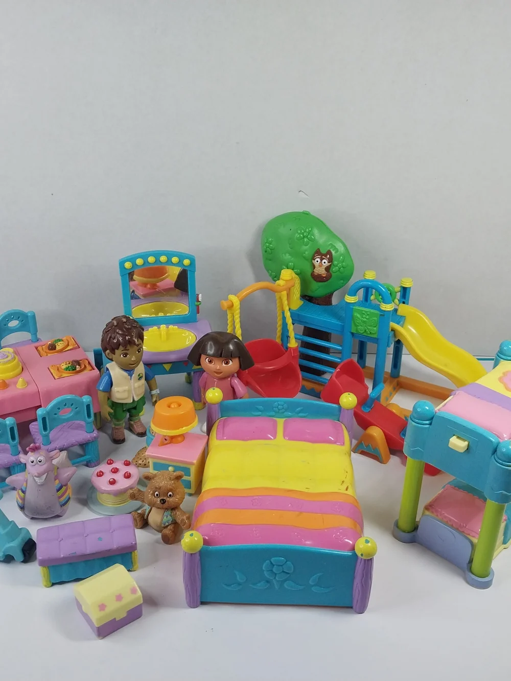 Vtg Dora the Explorer Diego 2003 Action Figures Dollhouse Furniture Mixed Lot - Picture 13 of 13